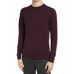Ted Baker London Men's Purple Cotton Sandkas Slim Crewneck Sweater Size 5 / XL